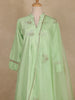 Pista Green Floral Sequins Embroidered Silk Salwar Suit