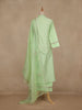 Pista Green Floral Sequins Embroidered Silk Salwar Suit