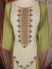 Pista Green Floral Thread Embroidered Design Tissue Straight Cut Salwar Suit