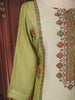 Pista Green Floral Thread Embroidered Design Tissue Straight Cut Salwar Suit