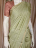 Pista Green Mini Checks Design Soft Silk Fancy Wear Saree