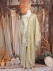 Pista Green Sequins Embroidered Design Crushed Material Palazzo Suit with Dupatta