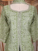 Pista Green Sequins Embroidered Design Georgette Palazzo Suit