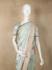 Pista Green Stripes Woven Design Pure Banarasi Saree