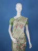 Pista Green floral Design Semi Tissue Saree - Diadem
