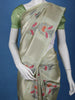 Pista Green floral Design Semi Tissue Saree - Diadem