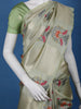 Pista Green floral Design Semi Tissue Saree - Diadem