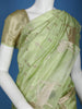 Pista Green Floral Designed Semi Silk Saree - Diadem