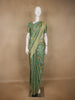 Pista Green Floral Woven Banarasi Silk Saree with Zari Border - Diadem