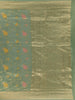 Pista Green Floral Woven Banarasi Silk Saree with Zari Border - Diadem