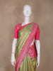 Pista Green Floral Woven Motifs Pure Kanchipuram Tissue Silk Saree - Diadem