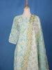 Pista Green Ikat Design Printed Cotton Salwar Suit - Diadem