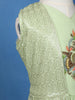Pista Green Sequins Embroidery Net Gown - Diadem