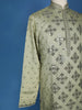 Pista Green Sequins And Mirror Work Raw Silk Kurta Set With Pant