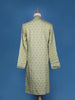 Pista Green Sequins And Mirror Work Raw Silk Kurta Set With Pant