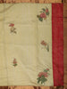 Pistachio Green Floral Butta Woven Design Pure Tussar Saree with Contrast Zari Border