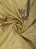 Pistachio Green Floral Butta Woven Design Pure Tussar Saree with Contrast Zari Border
