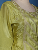 Pistachio Green Floral Design Silk Palazzo Suit