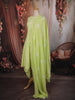 Pistachio Green Floral Printed Design Cotton Anarkali Salwar Suit with Dupatta