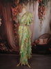 Pistachio Green Floral Sequins and Zardozi Embroidered Design Georgette Ready To Wear Saree with Designer Blouse