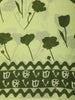 Pistachio Green Floral Vine Printed Design Cotton Casual Wear Saree