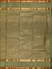 Pistachio Green Mini Checked and Peacock Butta Zari Woven Design Pure Kanchipuram Silk Saree with Double Zari Border
