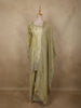 Pistachio Green Sequins and Beads Embroidered Design Tissue Silk Sharara Suit with Dupatta