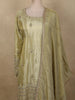 Pistachio Green Sequins and Beads Embroidered Design Tissue Silk Sharara Suit with Dupatta