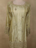 Pistachio Green Sequins and Beads Embroidered Design Tissue Silk Sharara Suit with Dupatta