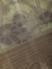 Pistachio Green Floral Design Woven Tissue Silk Saree - Diadem