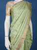 Pistachio Green Woven Zari Border Silk Saree - Diadem