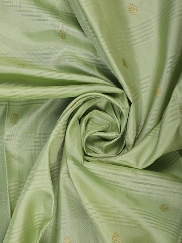 Pistachio Green Woven Zari Border Silk Saree - Diadem