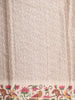 Plum Purple Checked Design Tussar Saree with Contrast Cream Floral and Birds Border