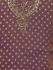 Plum Purple Dots Designed Banarasi Silk Palazzo Salwar Suit