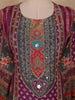 Plum Purple Ethnic Printed Design Georgette Palazzo Suit