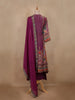 Plum Purple Ethnic Printed Design Georgette Palazzo Suit