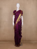 Plum Purple Floral Butta Design Pure Kanchipuram Silk Saree