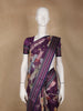 Plum Purple Floral Printed Kota Cotton Saree - Diadem