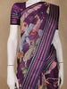 Plum Purple Floral Printed Kota Cotton Saree - Diadem