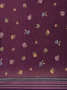 Plum Purple Floral Printed Kota Cotton Saree - Diadem