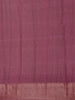 Plum Purple Geometric Printed Tussar Saree with Zari Woven Border