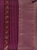 Plum Purple Striped Design Semi Tissue Saree
