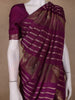 Plum Purple Striped Design Semi Tissue Saree