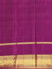Plum Purple Stripes Woven Design Pure Kanchipuram Silk Saree with Gold Zari Woven Border