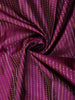 Plum Purple Stripes Woven Design Pure Kanchipuram Silk Saree with Gold Zari Woven Border