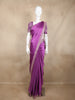 Plum Satin Saree with Designer Border