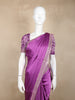 Plum Satin Saree with Designer Border