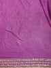 Plum Satin Saree with Designer Border