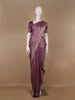 Plum Purple Floral Brocade Design Banarasi Silk Saree - Diadem