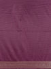 Plum Purple Floral Brocade Design Banarasi Silk Saree - Diadem